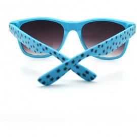 Wayfarer Stars Print Square Sunglasses Spring Hinge Frames - Blue - CA11D6VOI6T $9.91
