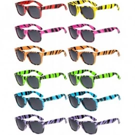 Wayfarer Wholesale 80'S Retro Style Bulk Lot Promotional Unisex Sunglasses - 12 Pack - 1h-color Frame - CN18YQEY9WW $43.43