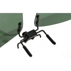 Square Square Clip On Flip Up Sunglasses Polarized Sunglass Lenses Men Women Carry Case - Grey - CK18X82N0WN $18.23