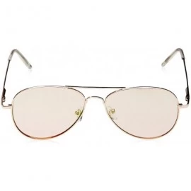 Aviator Small Matte Metal Rose Gold Pink Mirror Flat Lens Aviator Sunglasses 56mm - Matte Gold / Pink Mirror - CJ12K5F92TB $1...