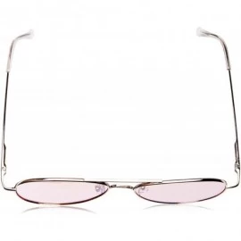 Aviator Small Matte Metal Rose Gold Pink Mirror Flat Lens Aviator Sunglasses 56mm - Matte Gold / Pink Mirror - CJ12K5F92TB $1...