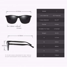 Aviator Sunglasses Aluminum Magnesium Full Frame Sunglasses Polarization of Men's Business Sunglasses - C - CI18QS0DXTD $37.93