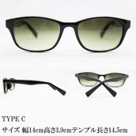 Oversized Japan Quality Sunglasses Unisex Triple UV protection Japan Standard Lens - Black/Smoke Type C - CI17YXUNLMI $17.22