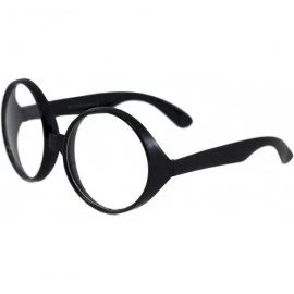 Round Super Large XXL Oversized Thick Frame Circle Round Clear Lens Glasses - 2 Pack Tortoise and Black - CK1970N2XW6 $22.02