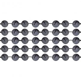 Round 20 Pieces Wholesale Lot Small Round Circle Sunglasses Bulk Party Mix Assotrted - Black_frame_smoke - CF18C4CDA4D $74.61