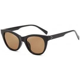 Square Retro uv Protection Sunglasses Women Big Frame Sunglasses Men Sunglasses (Black Tea) - Black Tea - C8190R40I7D $9.96