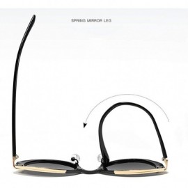 Rimless Metal Square Sunglasses-Polarized Classic Shade Glasses-Fashion Plastic Frame - C - CU190EDMIXH $41.87