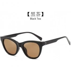 Square Retro uv Protection Sunglasses Women Big Frame Sunglasses Men Sunglasses (Black Tea) - Black Tea - C8190R40I7D $9.96