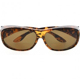 Oval Polarized Bifocal Sunglasses to Wear Over Regular Glasses for Women Men Readers - Demi - CE18D9MNDLD $11.16