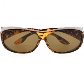 Oval Polarized Bifocal Sunglasses to Wear Over Regular Glasses for Women Men Readers - Demi - CE18D9MNDLD $11.16