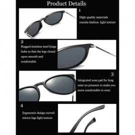 Round Vintage Round Polarized Sunglasses for Women Classic Retro Designer Style 100% UV400 Protection Eyewear - Brown - CY18W...