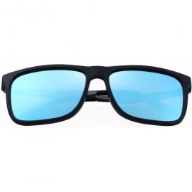 Oversized Polarized Square Sunglasses for men Aluminum Legs 100% UV Protection S8250 - Blue - CY18D6G7RSK $13.78