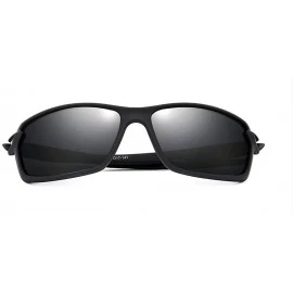 Square men's polarized sunglasses sports elastic paint colorful brand fashion designer polarized sunglasses - CD18WWORZLS $34.85