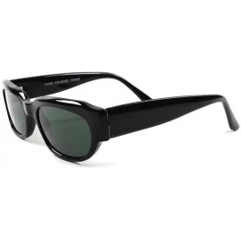 Rectangular Classic Mens Womens Vintage Retro Fashion Small Rectangle Sunglasses - Black - CT189ALWA7Q $13.67