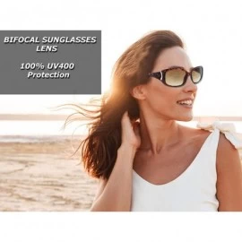 Oversized Bifocal Sunglasses Readers UV400 Protection Outdoor Reading Glasses for Women - Silver - C311O25EUZ7 $14.22