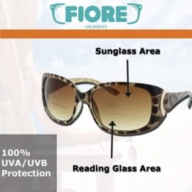 Oversized Bifocal Sunglasses Readers UV400 Protection Outdoor Reading Glasses for Women - Silver - C311O25EUZ7 $14.22