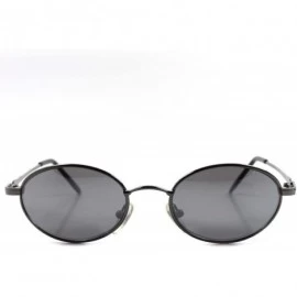 Oval Old Fashion 80s 90s Mens Womens Indie Vintage Style Round Oval Sunglasses - Gunmetal - CG1896YAEK9 $15.12