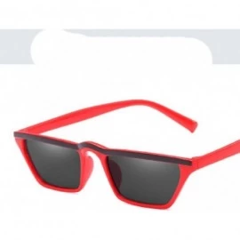 Square Unisex Sexy Cat Eye Sunglasses Flat-Top Narrow Frame Goggles for Women - E - CJ18CKIT658 $9.06