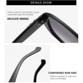 Oversized Flash Frame Sunglasses for Women Trendy Oversized Gradient Lens Eyeglasses UV Protection - C3 Leopard Tea - CA190HE...