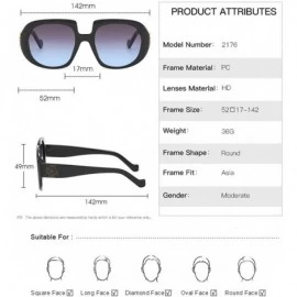 Oversized Flash Frame Sunglasses for Women Trendy Oversized Gradient Lens Eyeglasses UV Protection - C3 Leopard Tea - CA190HE...