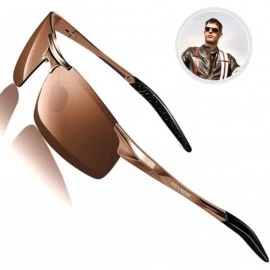 Semi-rimless Driving HD Polarized UV Protection UltraLight Golf Fishing UV400 Sports Sunglasses - CC18RR58WT9 $21.30