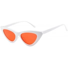 Oval Sunglasses Goggles Eyeglasses Glasses Eyewear Polaroid - White Orange - CX18QRK2OHQ $8.57