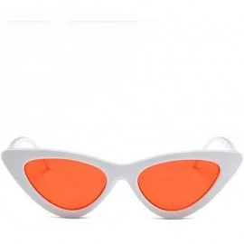 Oval Sunglasses Goggles Eyeglasses Glasses Eyewear Polaroid - White Orange - CX18QRK2OHQ $8.57