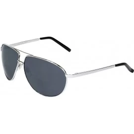 Sport Eyewear Bifocal Glasses - Smoke Lens - Silver Frame - Metal - Lens Magnification-2.0 - CH18IZZ3WNT $10.40