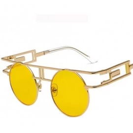 Round Round Sunglasses Men Women Fashion Glasses Retro Frame Vintage Sunglasses - C8 - C818WXSDMZK $41.12