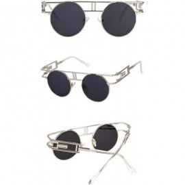 Round Round Sunglasses Men Women Fashion Glasses Retro Frame Vintage Sunglasses - C8 - C818WXSDMZK $41.12