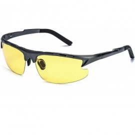 Rectangular Night-Driving Polarized Glasses for Men- Yellow Glasses for Night-Vision- Anti Glare for Safe Driving - CX18LZ22C...