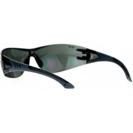Wrap Protective Safety Glasses ANSI Z87.1+ Shatterproof Lens Rimless Wrap - Blue - CM188XHTU30 $8.60