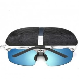 Rimless Photochromic Sunglasses Men Polarized Glass Sun Glasses Day Night Vision Driving Eyewear - 4gun Black - CJ194OCMEKR $...