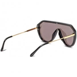 Aviator New sunglasses ladies fashion sunglasses one-piece lens sunglasses - F - CF18SCY9DEH $51.82