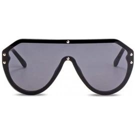 Aviator New sunglasses ladies fashion sunglasses one-piece lens sunglasses - F - CF18SCY9DEH $51.82