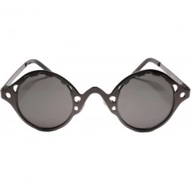 Round Classy Exotic Mens Womens Unique Retro Steampunk Fashion Round Sunglasses - C1199ES36XK $10.67