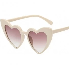 Wayfarer Heart-shaped Sunglasses for Women - Fashion Sunglasses Heart-shaped Shades Integrated UV Glasses Eye Wear - G - CY18...