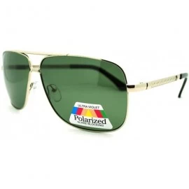 Rectangular Polarized Rectangular Shooter Pilot Light Weight Men's Sunglasses - Silver - C211GGL2WUF $9.04