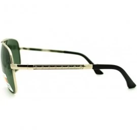 Rectangular Polarized Rectangular Shooter Pilot Light Weight Men's Sunglasses - Silver - C211GGL2WUF $9.04