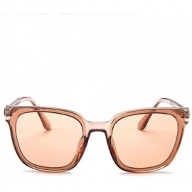 Oversized Polarized Fashion Sunglasses-Mirrored Lens Goggle Eyewear - Pink - CI18OZ7DKQY $16.72