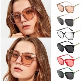 Oversized Polarized Fashion Sunglasses-Mirrored Lens Goggle Eyewear - Pink - CI18OZ7DKQY $6.78
