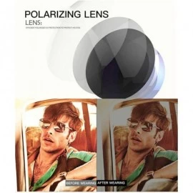 Square Outer polarized light inner flat light cover mirror fashion magnetic sunglasses men riding driving sunglasses - CH1904...