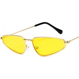 Aviator Small Ctue Retro Cat Eye Sunglasses Women Brand Designer Vintage Metal Sun C3 - C6 - CG18YQUEW58 $9.54