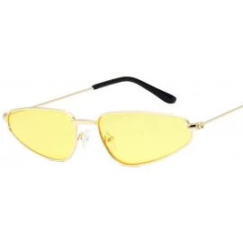 Aviator Small Ctue Retro Cat Eye Sunglasses Women Brand Designer Vintage Metal Sun C3 - C6 - CG18YQUEW58 $9.54