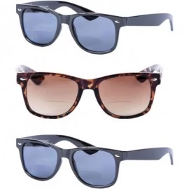 Wayfarer 3 Pair of Bifocal Reading Sunglasses for Men and Women - Outdoor Sun Reading Glasses - Black/Tortoise - C311WQB2OFR ...