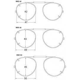Round Visionaries Polarized Clip on Sunglasses - Round - Bronze Frame - 50 x 45 Eye - CF12MZEJN1H $36.60
