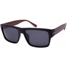 Square Retro Square Polarized Sunglasses 540894-P - Matte Black - CT12O1P28X4 $29.68