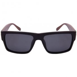 Square Retro Square Polarized Sunglasses 540894-P - Matte Black - CT12O1P28X4 $14.26