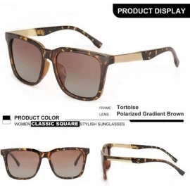 Oversized Classic Oversized Sunglasses for Women Polarized Lens Durable Plastic Frame 100% UV400 Protection - 6802tortoise - ...