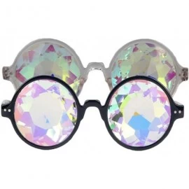 Goggle Kaleidoscopic Prism Eyeglasses - Kaleidoscope Halloween Cosplay Goggles 2PCS - Black + Clear - CQ185U8DW94 $21.09